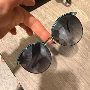 Balmain Black and Teal Sunglasses